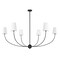 Z-Lite Shannon Chandelier, 6-Light, 62 In.W x 25.75 In.H, Matte Black/white 3040-62MB - alternate 7